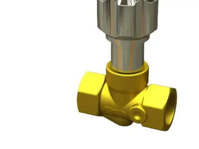 Water Tap Conceal Stop cock 1 in Escoo Flat  3D model