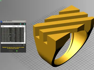 modern women ring 3D print model