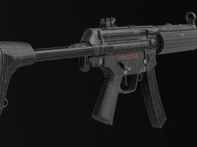 MP5sd6 SMG Low-poly 3D model