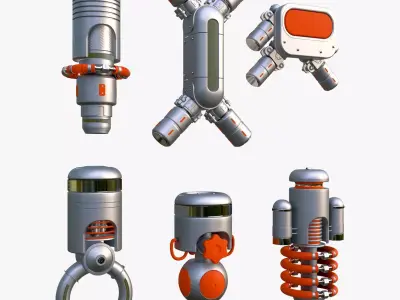 SciFi Tech Modules Set M1 3D model
