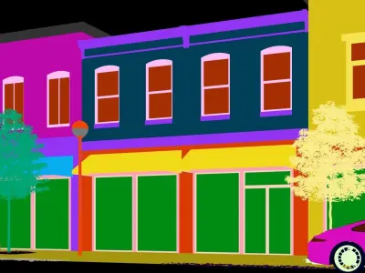 00-34-Exterior Shop Low-poly 3D model