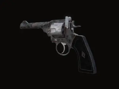 Old revolver 3D model