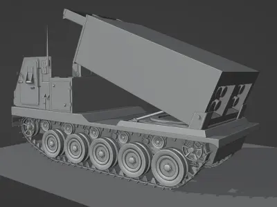 M270 MLRS Military Truck 3d Model Low-poly 3D model