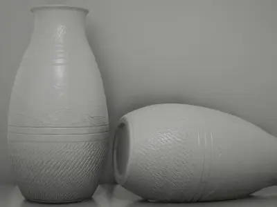 Vase with Dune Aesthetics Free low-poly 3D model