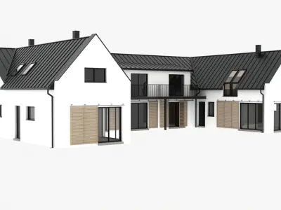 Apartment building Free low-poly 3D model