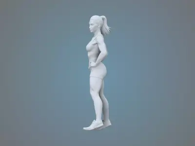 Modern Female Athlete Sculpture PM-67 3D print model