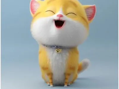 Cartoon Cat Rigged
