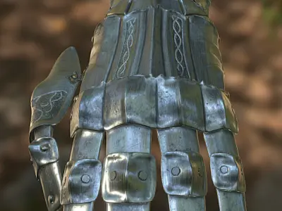 Ornamented Gauntlet Low-poly 3D model