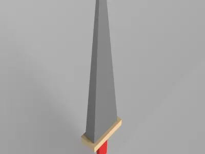 Lowpoly Sword 007 Free low-poly 3D model