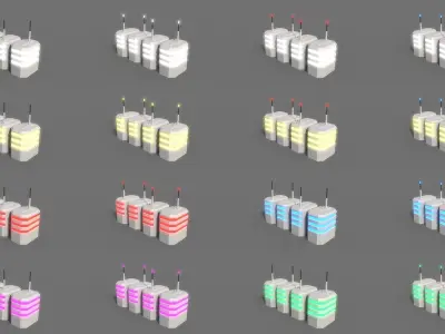 PBR Sci-Fi Building A17 Low-poly 3D model