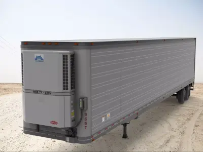 Low Poly Trailer 15K Faces Low-poly 3D model