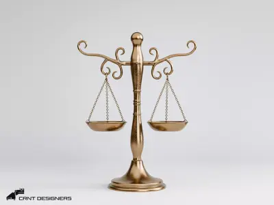 Vintage Balance Scale 3D model