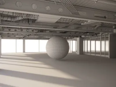 Industrial Office space  3ds Max  Corona 9 3D model purchase