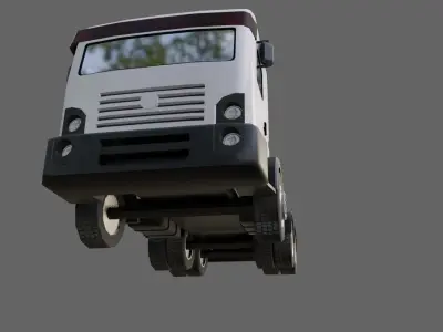 White Truck - Caminhao Low-poly 3D model