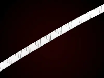 Kyojuro Rengoku Red-Orange Sword Low-poly 3D model