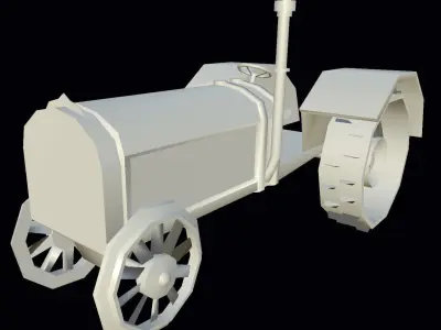 Tractor Low-poly 3D model purchase
