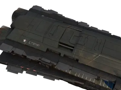 Sci-fi spaceship combat  3D model
