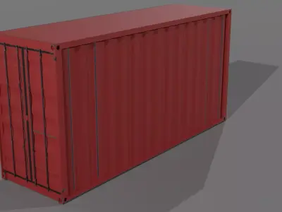 Old rust container Free 3D model