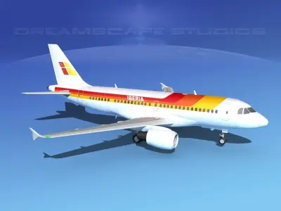 Airbus A319 Iberia 3D model