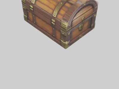 Treasure Chest model Low-poly 3D model purchase