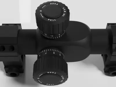 Monstrum G3 6-24x50 FFP Rifle Scope Low-poly 3D model