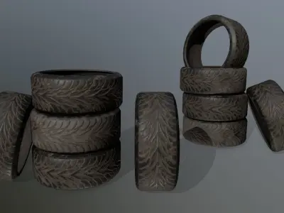 tire  01 Low-poly 3D model