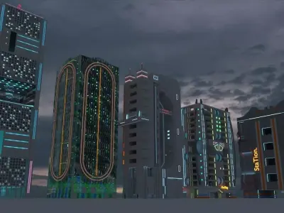 Sci-Fi Buildings 1 3D model