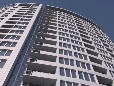 Residential building 3D model get