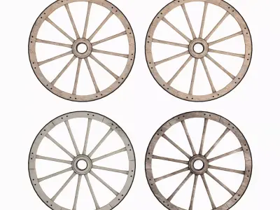 Vintage Wood Wheel Pack