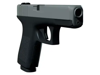 Glock Pistol Low-poly 3D model get