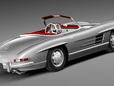 Mercedes-Benz 300SL Roadster 1957 3D model buy