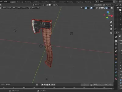 Axe low poly Free 3D model purchase