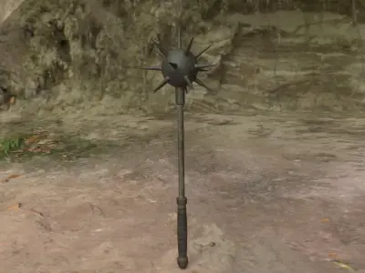 Morning Star - Old Rusty Medieval Weapon  3D model