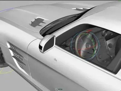 Rigged Mercedes Benz SLS AMG Free low-poly 3D model