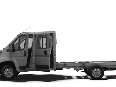 Peugeot Boxer Chassis Truck Crew Cab 4035WBXL HQInterior 2023 3D model