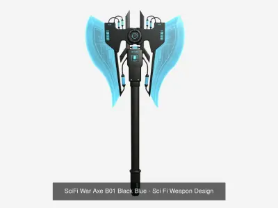 10 SciFi War Axes B Collection - Sci Fi Weapon Design 3D Model Pack purchase