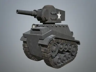 Tank 01 PBR  Low-poly 3D model