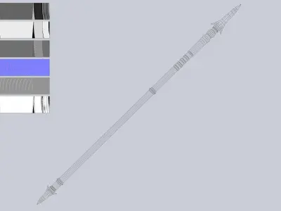 Dark spear Low-poly 3D model get