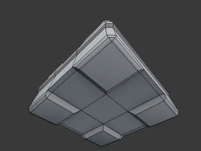 Game-Ready Ammo-box metal box with light Low-poly 3D model