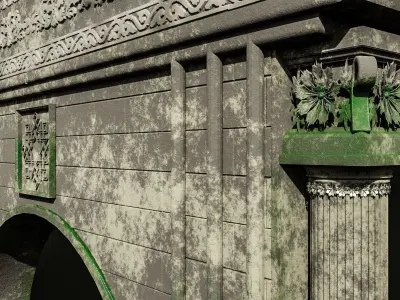 Medieval Gate Entrance Low-poly 3D model