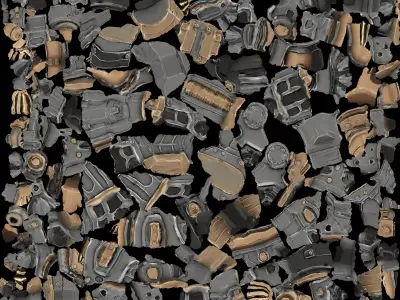 Steampunk Gun 3D model buy