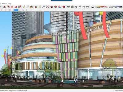 Sketchup Commercial Complex C6 3D model