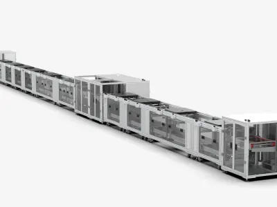 Automatic Battery Assembly Line 3D model