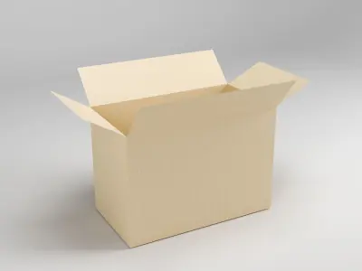 Cardboard box 3d model Low-poly 3D model