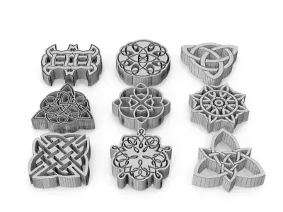 Celtic Symbols 01 3D model