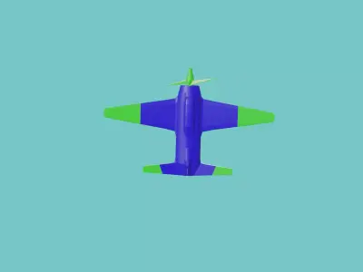  aircraft 3d model Free low-poly 3D model