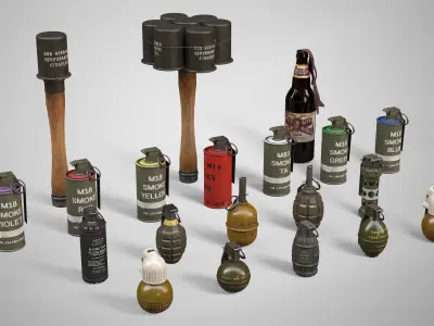 20 Hand Grenades Ultimate Pack AAA Game Ready