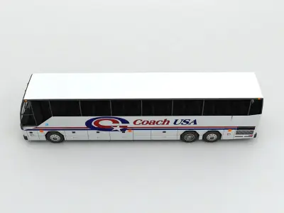  Charter Bus Coach USA 3D model
