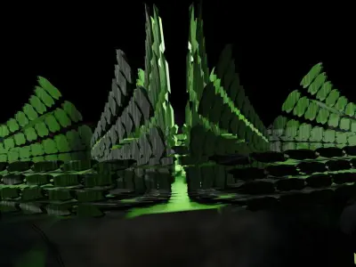 Sci-fi Villain Base 3D model