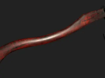 Damascus axe Low-poly 3D model